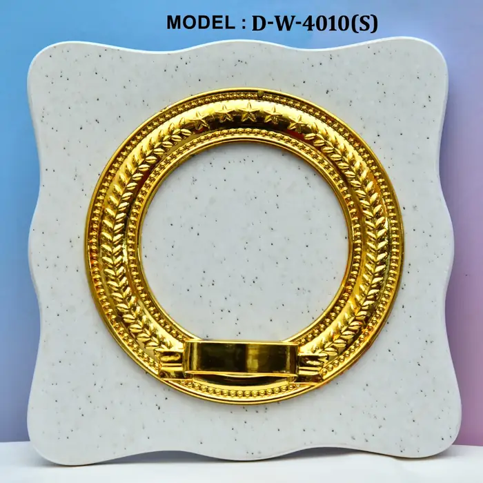 Round gold decorative award plaque